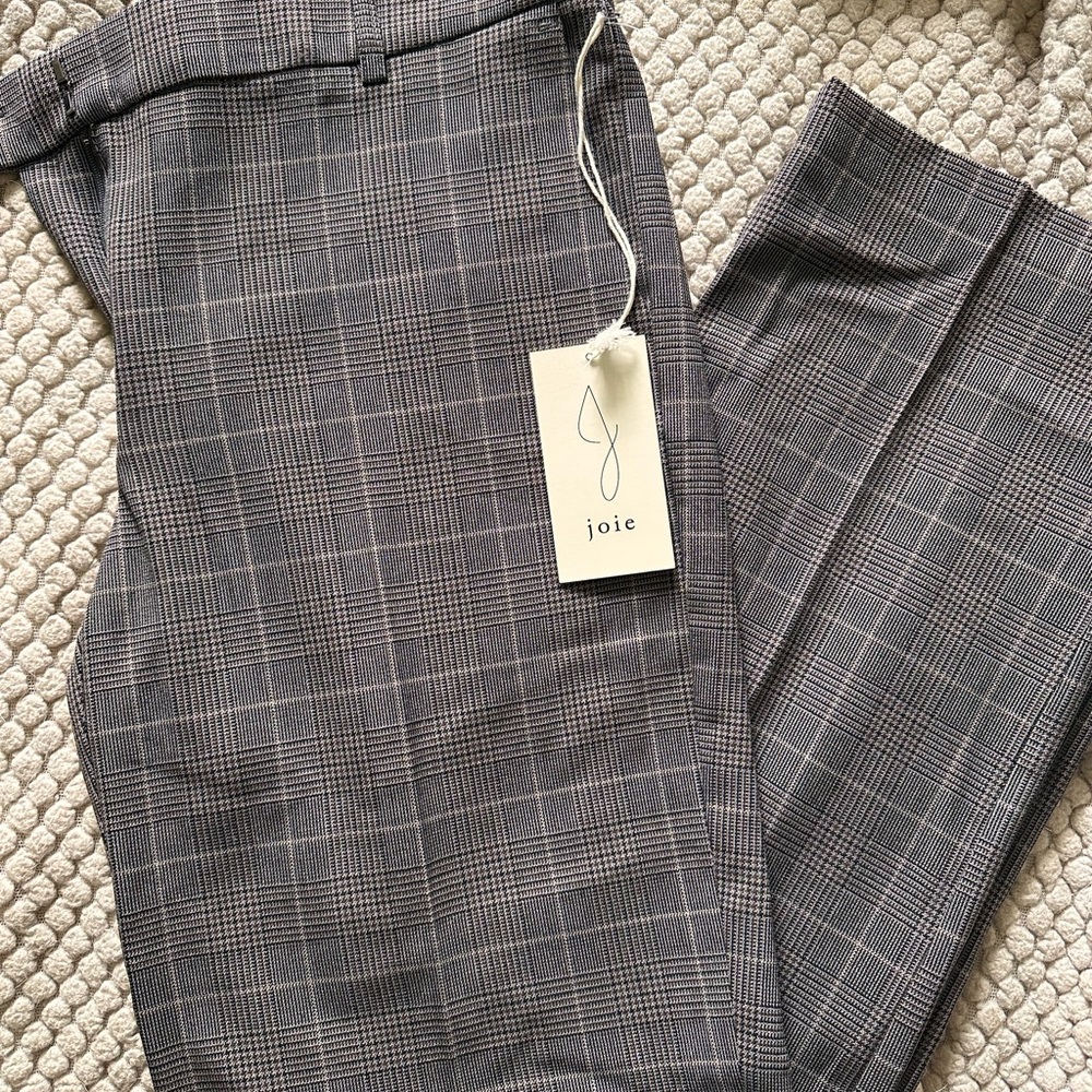 Joie women’s Charcoal Checkered Trousers